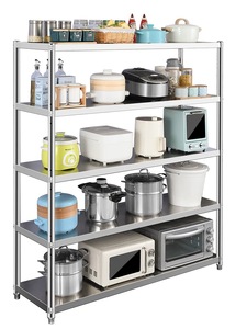 Rak <span class=keywords><strong>Display</strong></span> logam Stainless Steel, rak <span class=keywords><strong>Display</strong></span> baja anti karat empat lapisan dapat disesuaikan tinggi - Product Image 5