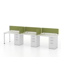Table de bureau moderne extensible pour 2 à 10 personnes pour la maison ou l'espace de travail partagé intégré