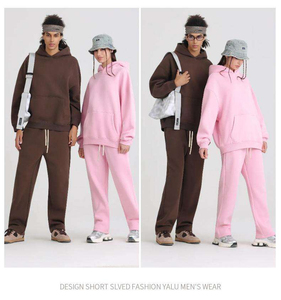 Sweats à capuche à impression bouffante brodés personnalisés pour hommes sweatshirts épais surdimensionnés vierges unisexes streetwear de haute qualité - Product Image 4