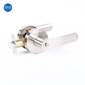 Đơn giản vòng tăng bên ngoài cửa handleset loại hợp kim kẽm 3 Đòn bẩy khóa hình ống lockset Brass xi lanh - Product Image 1