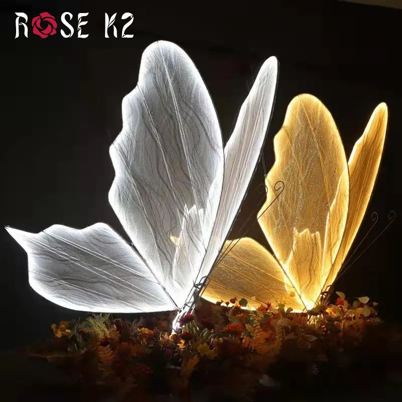 Grande 1.4*1.8M Photo Booth Props Led Dance Butterfly Wings Fundo Grande Decoração De Fundo De Palco Para O Evento De Casamento