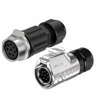 Connecteur de signal et d'alimentation rapide étanche IP68 LP16 à 2/3/4/5/7/8/9 broches, très demandé pour équipements de contrôle industriel