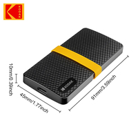 Nouveau Disque Dur Externe SSD KODAK X200 256 Go SB3.1 TYPE-C GEN2 Mini SSD Portable 256 Go 512 Go