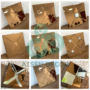 Carreau de Mosaïque en Verre Autocollant Économique Décor Mural 30x30cm Effet Miroir - Product Image 4