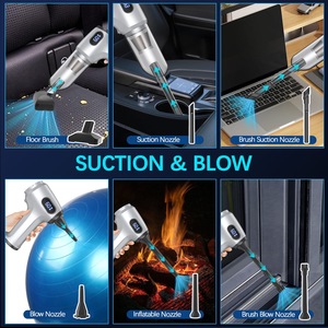 Aspirateur à main 2 en 1, aspiration et soufflage, écran OLED, rechargeable par USB, mini portable, 7 buses, filtre HEPA, éclairage laser - Product Image 6