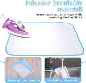 Tapis de repassage domestique anti-brûlure, résistant à la chaleur, pour outils de couture, tissu de protection en maille anti-brûlure - Product Image 3