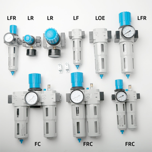 Composants pneumatiques : Cylindre, électrovanne, filtre à air, régulateur de pression, raccords de tuyauterie, LR, LFR, FRC, FC, LOE - Product Image 1