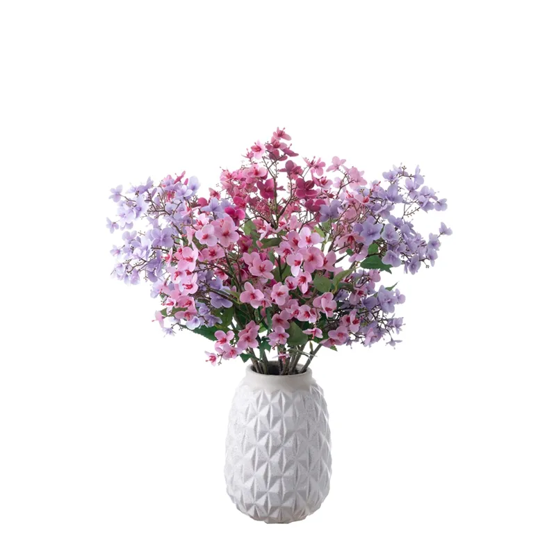 MW82002 Beliebte Film Mini Hortensie Single Stem für Home Vase Dekoration Hochzeits arrangement mit wettbewerbs fähigen Preis