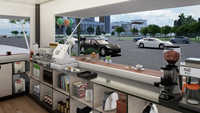 Kiosque portable habitable en kit de 20 pieds CDPH, conteneur café mobile