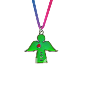 Thời Trang Trẻ Em Trang Sức Thiên Thần Người Bạn Tốt Nhất Tâm Trạng Dây Chuyền Cặp Đôi - Product Image 1