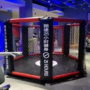 OEM MMA arti marziali 5m * 5m gabbia ottagonale con telaio in acciaio per la lotta di boxe professionale - Product Image 1