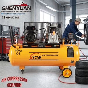 Compresor Industrial Portátil Tipo Italiano de 3HP y 100L, Accionado por Correa de Pistón, para Mantenimiento Automotriz de Alta Presión - Product Image 1