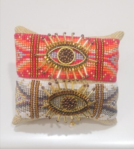 Moyamiyako Evil Eye pulsera <span class=keywords><strong>con</strong></span> cuentas <span class=keywords><strong>con</strong></span> Miyuki Delica Beads Unisex diamante perla acento encanto <span class=keywords><strong>pulseras</strong></span> brazaletes regalo accesorio - Product Image 2