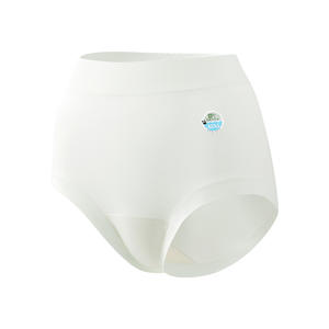 Sous-vêtements de bikini sans couture antibactériens en fibre de bambou taille plus pour femmes, taille haute, teinture unie, culottes de tous les jours - Product Image 5