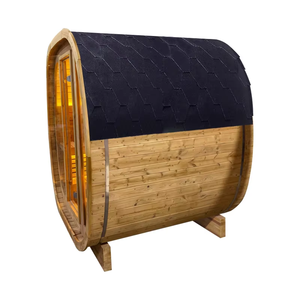 Sauna tradicional personalizada al aire libre con cubo Sauna carbonizada de madera maciza con calentador eléctrico - Product Image 3