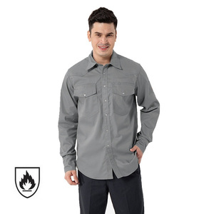<span class=keywords><strong>Camisas</strong></span> <span class=keywords><strong>de</strong></span> <span class=keywords><strong>Trabajo</strong></span> Resistentes al Fuego y las Llamas <span class=keywords><strong>para</strong></span> Hombre, Manga Larga, con Botones <span class=keywords><strong>de</strong></span> Perla, CAT 2, <span class=keywords><strong>para</strong></span> Soldadores, en Oferta - Product Image 4