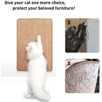 Nouveauté Tapis à gratter pour chat Gratte-patte de chat en sisal naturel Tapis à gratter pour chat