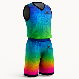 Ensemble d'uniformes de basket-ball de qualité supérieure Maillot et short réversibles Conception de logo personnalisé pour les vêtements de l'équipe de club - Product Image 5