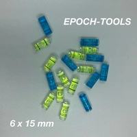 Niveau à bulle de précision de qualité industrielle, mini tube en acrylique avec précision de 2 mm, vert/bleu, 0-5 m