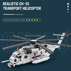 1/35e CH-53E Hélicoptère de <span class=keywords><strong>transport</strong></span> Avions Modèle <span class=keywords><strong>Avion</strong></span> <span class=keywords><strong>militaire</strong></span> Assemblage de briques Jouets de construction Blocs de construction - Product Image 3