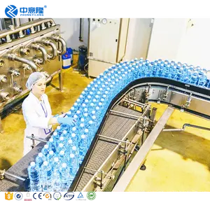 ماكينة التغطية وإعداد زجاجات المياه الأوتوماتيكية بالكامل 3000 BPH، سعر ماكينة الملء 8-8-3 للمياه المعدنية 3 في 1