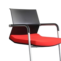 Chaise de visiteur ergonomique GS-1761 avec structure cantilever en acier et accoudoirs fixes – Siège de bureau moderne