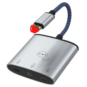 Adaptateur 3 en 1 de charge de casque avec prise audio d'appel de 3.5mm et port de charge 2.4A pour convertisseur de répartiteur d'écouteurs iPhone