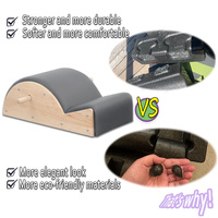 Correcteur de posture en bois pour Pilates, équipement de correction en fibre, rembourré en cuir souple et éponge