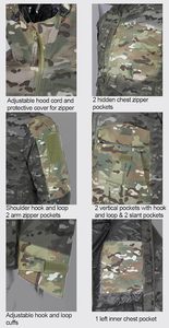 Bán Buôn Người Đàn Ông Của Tuyết Trượt Tuyết Áo Khoác <span class=keywords><strong>Camo</strong></span> Chiến Thuật Áo Khoác Ấm Áp Không Thấm Nước Trùm đầu Áo Khoác Windproof Mùa Đông Parka Ngụy Trang Đồng Phục - Product Image 4