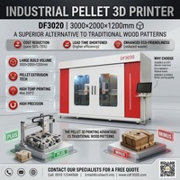 Imprimante 3D industrielle de grande taille FGF Pellet DF3020 3000x2000x1200mm avec une vitesse élevée de 8 kg/h |   350 ℃   pour les modèles de fonderie