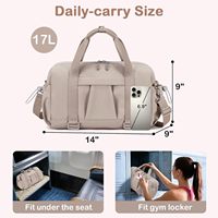 Sac de sport léger en polyester pour femme avec compartiment pour tapis de yoga et poches séparées pour chaussures et vêtements mouillés, idéal pour la danse, le yoga et l'entraînement