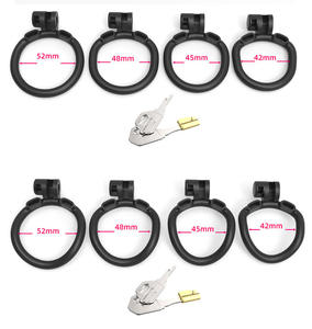 Cage de chasteté noire respirante pour homme, motif nid d'abeille et tigre - Product Image 4