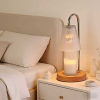 Lampu Aromaterapi LED Bertenaga Baterai Gaya Modern Fcmila, Cahaya Putih Hangat, Lilin Meleleh Bentuk Terompet, Lampu Kamar Tidur Dapat Diredupkan, Bersertifikasi PSE