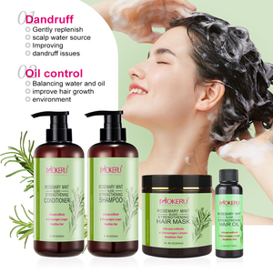 Set Biologico Mokeru OEM per la Cura dei Capelli con Olio, Maschera, Shampoo e Balsamo al Rosmarino Naturale Riparatore Anticaduta - Product Image 4