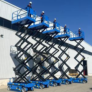 Elevador de tijera móvil automático con precio de descuento, plataforma de trabajo aéreo eléctrica de 8m para almacén - Product Image 1