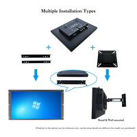 Precio de fábrica 23,8 24 pulgadas 3840*2160 4K Monitor de pantalla táctil capacitiva industrial Marco abierto Vesa Montaje en panel Pantalla LCD LED