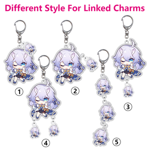 Custom <strong>Anime</strong> PVC <strong>Keychain</strong> UV Printed 3D Foreground Translucent Star Hologram Cartoon Style Charms Foreground Acrylic <strong>Keychain</strong> - Product Image 4