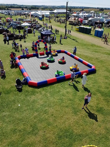 Customized Mini PVC Car Racing Track Indoor Outdoor Commercial Kids Bumper Car <strong>Inflatable</strong> Perimeter Arena Bumper Car Race Track - Product Image 3