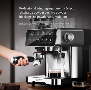 Cafetera Espresso de Acero Inoxidable de 20 Bares, Uso Doméstico y Comercial, Botones de Pantalla Táctil con Espumador de Leche, Hoteles - Product Image 4