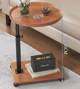 Thiết kế hiện đại bằng gỗ bàn ăn đồ nội thất nhà với lên và xuống có thể điều chỉnh chiều cao chân và bánh xe - Product Image 4