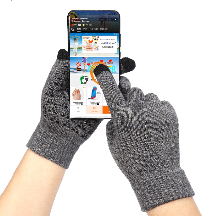 Зимние перчатки для мужчин и женщин, теплые перчатки для сенсорного экрана с теплой мягкой вязаной подкладкой