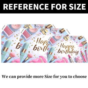 Moda exquisita mujer niñas fiesta decoración <span class=keywords><strong>Banner</strong></span> telones <span class=keywords><strong>de</strong></span> fondo rosa lápiz labial <span class=keywords><strong>maquillaje</strong></span> Feliz cumpleaños telones <span class=keywords><strong>de</strong></span> fondo - Product Image 4