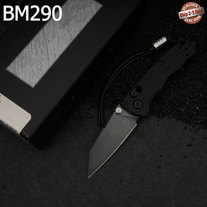 Cuchillo de bolsillo táctico BM290, hoja de acero inoxidable con punta caída, perilla para el pulgar, mango de nailon, OEM - Product Image 1