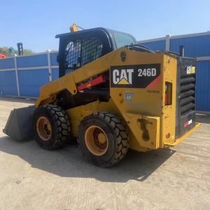 Usado para Cat 246D Mini Skid Steer Loader Cargador de ruedas versátil con motor Caterpillar y bomba Easy Earth Moving a la venta - Product Image 2