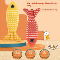 Mainan Kucing Baru Ikan Catnip Kain Linen Tahan Lama Mainan Ikan Simulasi Pereda Gatal Gusi Pereda Kebosanan untuk Anak Kucing