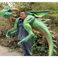 Marionnette de dragon animatronique faite à la main pour les défilés, les spectacles de rue et les activités des parcs d'attractions