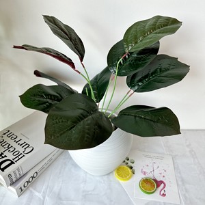 Plantes artificielles Queyiyi, bonsaïs verts, 30cm-100cm, feuilles vertes et violettes, décorations de bureau intérieures - Product Image 3
