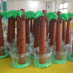 Inflatable Coconut Tree Ice Bucket 152Cm PVC Beverage Cooler Pool Party Drink Holder Emerald Green - Product Image 4