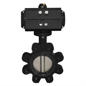 Vanne papillon pneumatique à actionnement pneumatique en acier moulé de style semi-lug, DN80 ANSI 150 Classe EPDM - Product Image 1