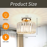 Plafonnier LED en cristal blanc de lait moderne Suspension d'ambiance pour éclairage de chambre Petit éclairage Plafonnier Décor